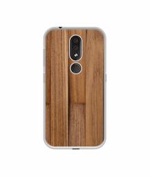 Amazon Brand - Solimo Designer Wooden Art UV Printed Soft Back Case Mobile Cover for Nokia 4.2