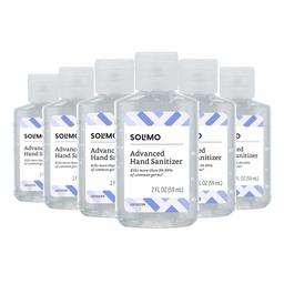 Amazon Brand - Solimo Hand Sanitizer with Vitamin E, 2 Fluid Ounce (Pack of 48)