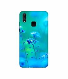 Amazon Brand - Solimo Designer Blue Flower 3D Printed Hard Back Case Mobile Cover for Vivo Y95