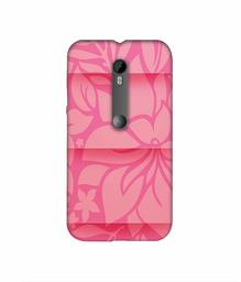 Amazon Brand - Solimo Designer Pink Flower Banch Print On Cloth 3D Printed Hard Back Case Mobile Cover for Motorola Moto G 3rd Generation