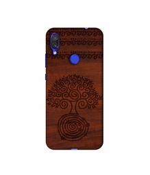 Amazon Brand - Solimo Designer Engraved Patten 3D Printed Hard Back Case Mobile Cover for Xiaomi Redmi Note 7 Pro