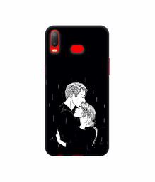 Amazon Brand - Solimo Designer Couples Standing in Rain 3D Printed Hard Back Case Mobile Cover for Samsung Galaxy A6s