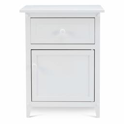 Civet Home CA01-0101-005-SG-A06 Storage Cabinet Night Stand, White