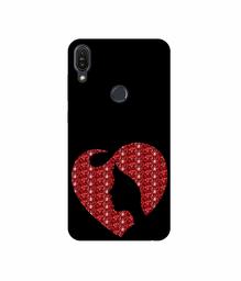 Amazon Brand - Solimo Designer Heart Shape Lady with Glitter 3D Printed Hard Back Case Mobile Cover for Asus Zenfone Max Pro M1 ZB601KL