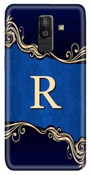 Amazon Brand - Solimo Designer Blue Pattern Alphabet-R 3D Printed Hard Back Case Mobile Cover for Samsung Galaxy On8 2018