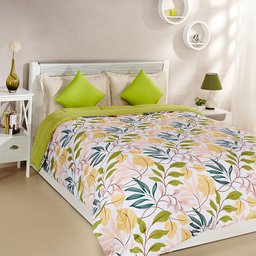 Amazon Brand - Solimo Microfibre Printed Comforter, Double (Autumn Leaves, 200 GSM)