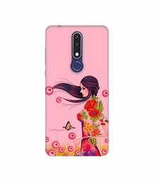 Amazon Brand - Solimo Designer Lady Vector Pattern 3D Printed Hard Back Case Mobile Cover for Nokia 3.1 Plus