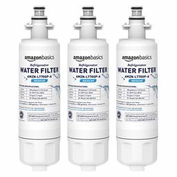 AmazonBasics Replacement LG LT700P Refrigerator Water Filter Cartridge - Pack of 3, Advanced Filtration (Renewed)