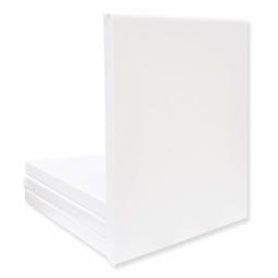 Eono by Amazon - Lona Estirada 30cm x 20cm Conjunto de 4 Piezas en Blanco 100% algodón