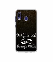 Amazon Brand - Solimo Designer Daddy's Girl and Mummy World UV Printed Soft Back Case Mobile Cover for Samsung Galaxy M10s