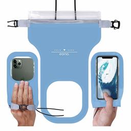 [Amazon Brand] Eono Smartphone Waterproof Case, IPX8 Waterproof, Touch Control, Phone Calling, Face Identification, Compatible with iPhone 11 Pro, 11/Max/X/XR/XS/8/7, Android Phones - Suitable for Bath, Spa, Pool, Underwater Photography, Swimming, Diving, Fishing, Sea, Rain, Snow and More (Blue)