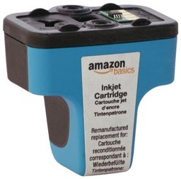 AmazonBasics - Cartuchos de tinta recargables equivalentes a Hewlett-Packard C8771EE (n.º 363), color cian