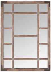 Amazon Brand – Stone & Beam Vintage Wooden Grid Wall Mirror, 39.25