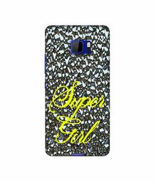 Amazon Brand - Solimo Designer Super Girl On Foil 3D Printed Hard Back Case Mobile Cover for HTC U Ultra