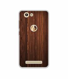 Amazon Brand - Solimo Designer Wooden Texture UV Printed Soft Back Case Mobile Cover for Gionee F103 Pro