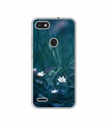 Amazon Brand - Solimo Designer White Flower UV Printed Soft Back Case Mobile Cover for Tecno Camon iSky