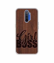 Amazon Brand - Solimo Designer Girl Boss On Wood UV Printed Soft Back Case Mobile Cover for Oppo Reno Ace/Realme X2 Pro