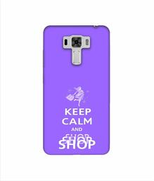 Amazon Brand - Solimo Designer Keep Calm and Shop 3D Printed Hard Back Case Mobile Cover for Asus Zenfone 3 Laser ZC551KL