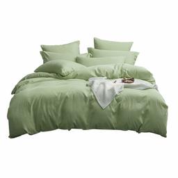 UMI Merryfeel Microfiber Duvet Cover Set,Lightweight and Soft Bedding Set (8 Sizes,12 Colours)(135x200+1x80x80cm,Grass Green)