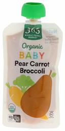 365 by Whole Foods Market, Organic Baby Food, Pear Carrot Broccoli, 4 Ounce