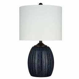 Amazon Brand – Ravenna Home Traditional Ribbed Ceramic Table Lamp, LED Bulb Included, 22.5