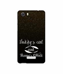 Amazon Brand - Solimo Designer Daddy's Girl and Mummy World 3D Printed Hard Back Case Mobile Cover for Micromax Canvas Unite 3 Q372