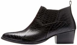 Marca Amazon - find. Croc Embellished Leather - Botines Mujer