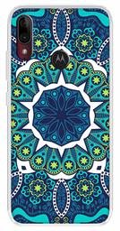 Amazon Brand - Solimo Designer Multicolor Artistic Blue Pattern Printed Soft Back Case Mobile Cover for Motorola Moto E6s / Motorola Moto E6 Plus