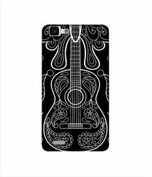 Amazon Brand - Solimo Designer White Gitar On Black 3D Printed Hard Back Case Mobile Cover for Vivo Y27L