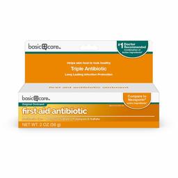 Amazon Basic Care First Aid Triple Antibiotic Ointment, Treats Minor Cuts, Scrapes and Burns, 2 Ounces