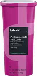 Amazon Brand - Solimo Pink Lemonade Drink Mix, (6 packets)