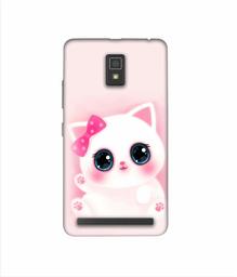 Amazon Brand - Solimo Designer Babby Kitty 3D Printed Hard Back Case Mobile Cover for Lenovo A6600