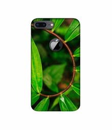 Amazon Brand - Solimo Designer Leaf Photography 3D Printed Hard Back Case Mobile Cover for Apple iPhone 8 Plus (with Logo Cut)