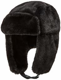 Amazon Essentials Faux Fur Trapper Hat Cold-Weather-Hats, schwarz, One Size