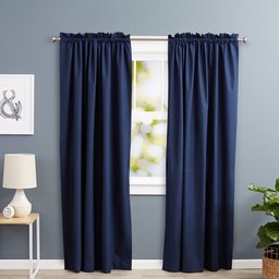 AmazonBasics - Tenda Termica Isolante Oscurante con 2 fermatenda, 1 pannello, 135 x 244 cm - Blu navy