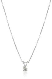 14k White Gold Round Cut Diamond Necklace (0.25ct K-L Color, I1-I2 Clarity) PDWGRD14K25KL