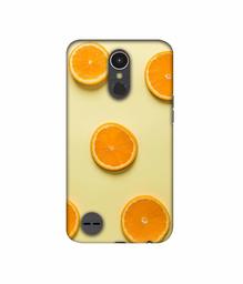 Amazon Brand - Solimo Designer Orange Texture 3D Printed Hard Back Case Mobile Cover for LG K10 (2017)