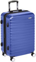 AmazonBasics - Maleta rígida de alta calidad, con ruedas y cerradura TSA incorporada - 78 cm, Azul