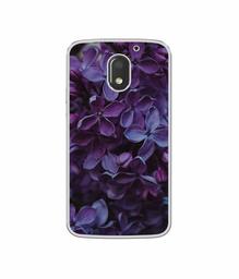 Amazon Brand - Solimo Designer Purple Flowers UV Printed Soft Back Case Mobile Cover for Motorola Moto E3 Power