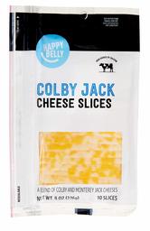 Amazon Brand - Happy Belly Sliced Colby Jack Cheese, 10 Slices, 8 Ounce