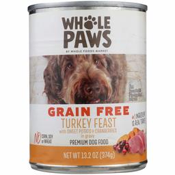 WHOLE PAWS Turkey, Sweet Potatoes Cranberries Recipe in Gravy, 13.2 OZ