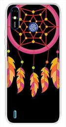 Amazon Brand - Solimo Designer Multicolor Dream Catcher Pink Printed Soft Back Case Mobile Cover for Tecno Spark Go Plus