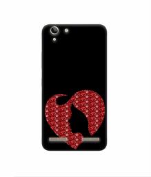 Amazon Brand - Solimo Designer Heart Shape Lady with Glitter 3D Printed Hard Back Case Mobile Cover for Lenovo Vibe K5