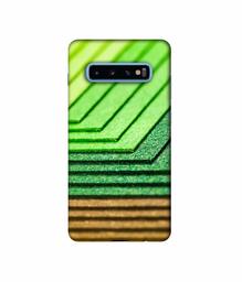 Amazon Brand - Solimo Designer Green Shad Texture 3D Printed Hard Back Case Mobile Cover for Samsung Galaxy S10 Plus