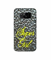 Amazon Brand - Solimo Designer Super Girl On Foil 3D Printed Hard Back Case Mobile Cover for Samsung Galaxy S8 Plus