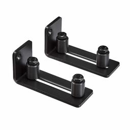 AmazonBasics Barn Door Adjustable Floor Guide, 2-Pieces, Black