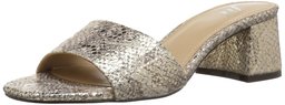 The Fix Belle Zapato con tacón de Bloque, para Mujer, Gold/Metallic Snake Embossed Leather, 8.5 B(M) US