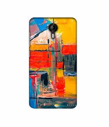 Amazon Brand - Solimo Designer Multicolor Squre Blocks 3D Printed Hard Back Case Mobile Cover for Micromax Canvas Nitro 4G E455