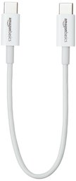 Amazon Basics USB Type-C to USB Type-C 2.0 Cable - 15.2 cm - White