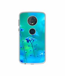 Amazon Brand - Solimo Designer Blue Flower UV Printed Soft Back Case Mobile Cover for Motorola Moto G6 Plus